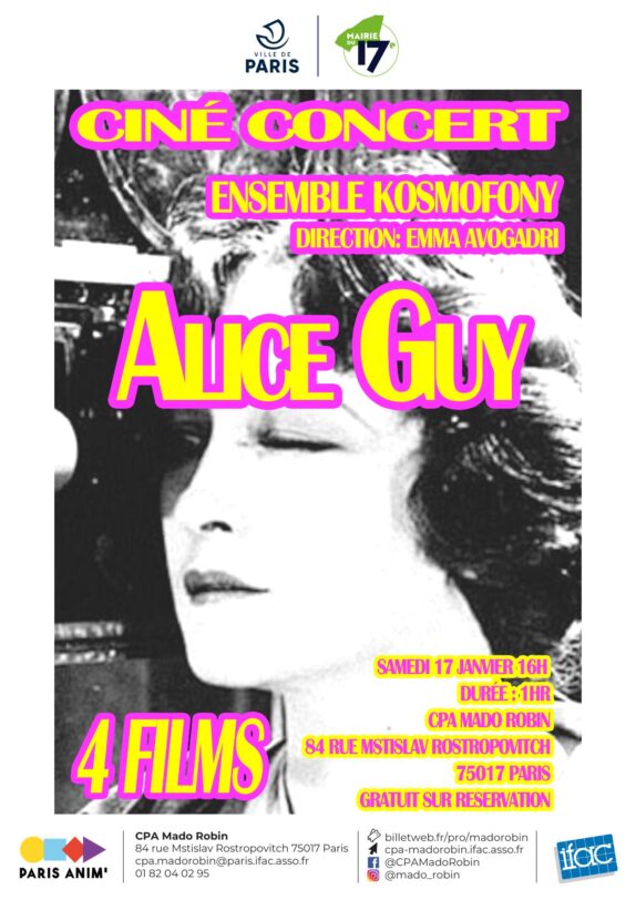 Ciné – Concert – Kosmofony – Alice Guy – Vendredi 17 janvier à 16h