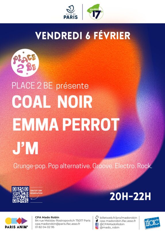 Concert – Plateau Place 2 Be – Vendredi 06 février à 20h